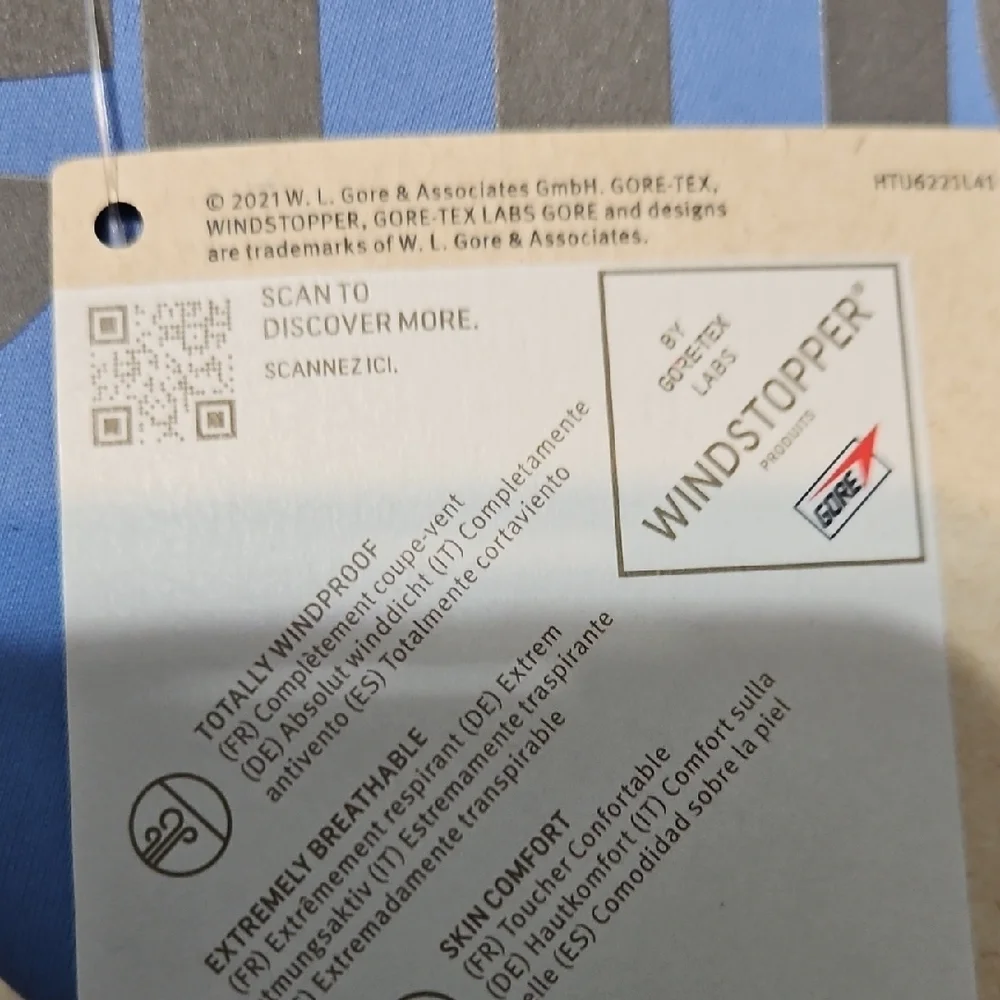 Supreme Light Blue and Gray Face Mask